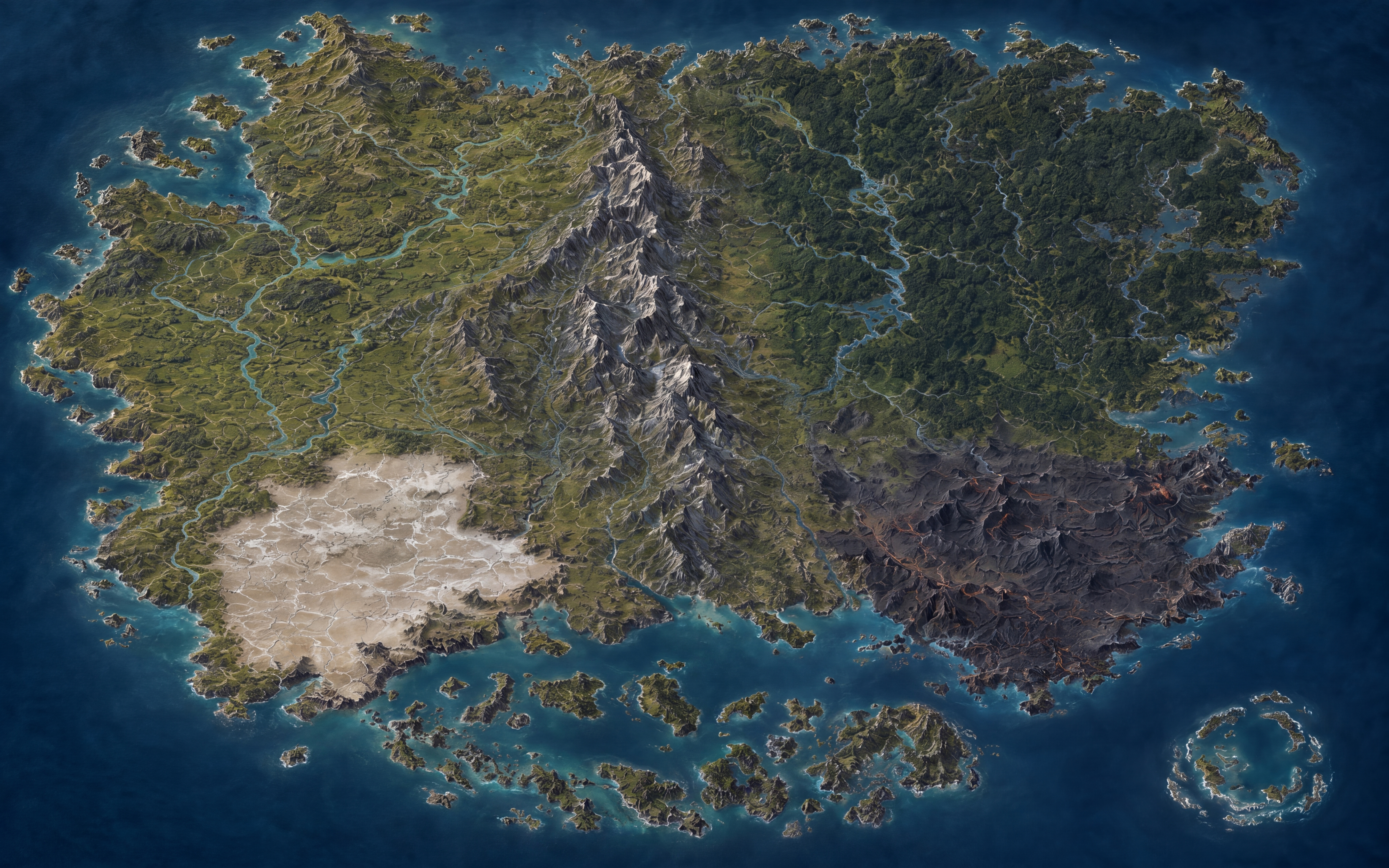 Carte historique d’Aethelgard : Monde ancien / avant The First Celestial War